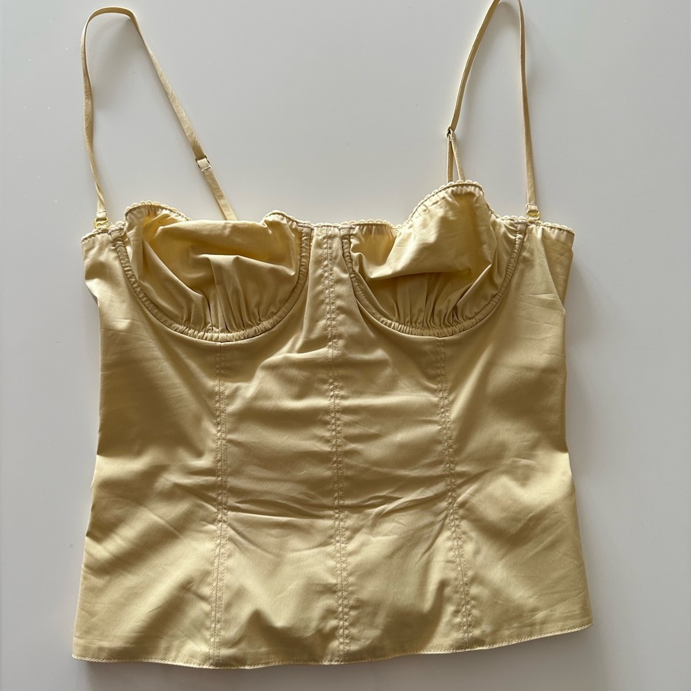 NUDE UNDERWIRE CORSET TOP // DANIELLE BERNSTEIN BY WEWOREHWAT // SIZE 0
